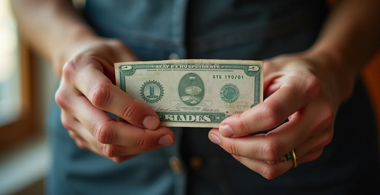 Main tenant des documents officiels avec arrière-plan flou